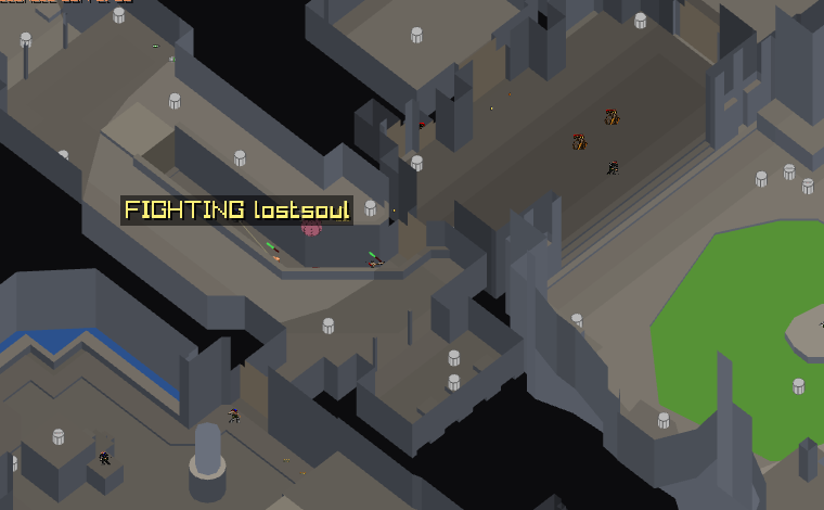 A demon wave dropped into Doom Guy's path